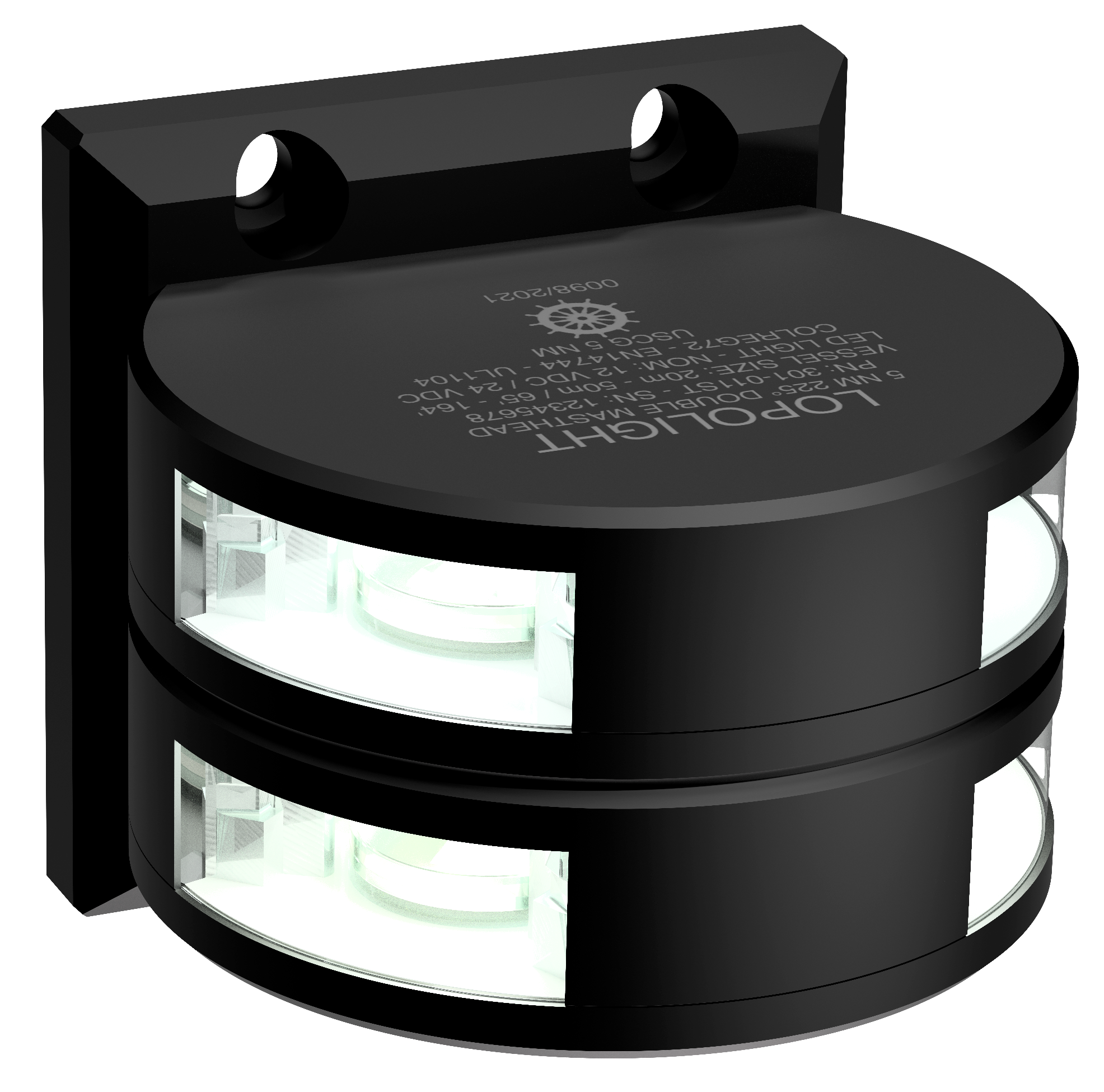 5nm Double Masthead, vertical mounted, black